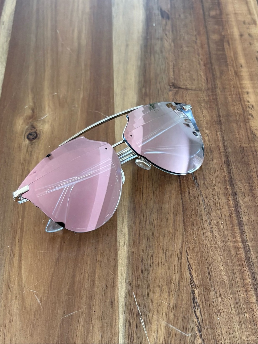 Christian Dior prism sunglasses - Pink mirrored lenses.